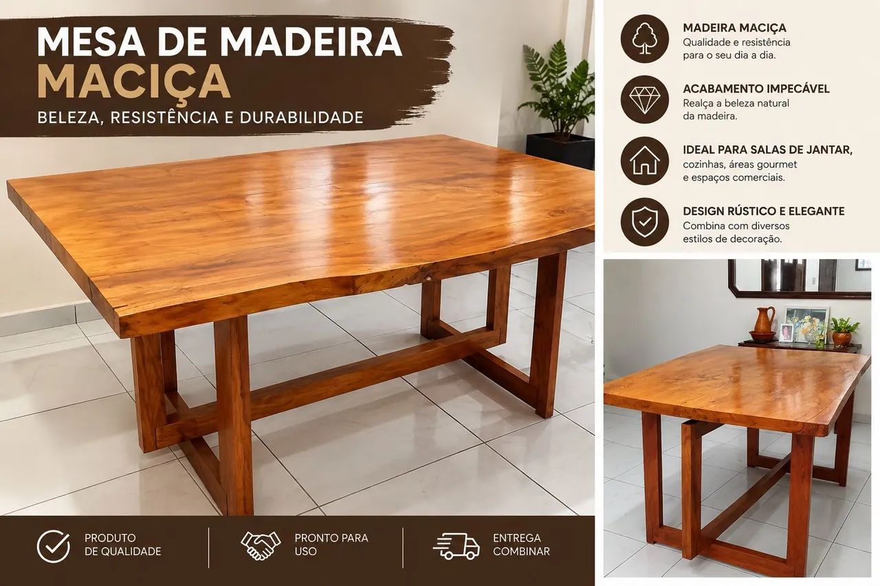 Mesa madeira castanheira 
