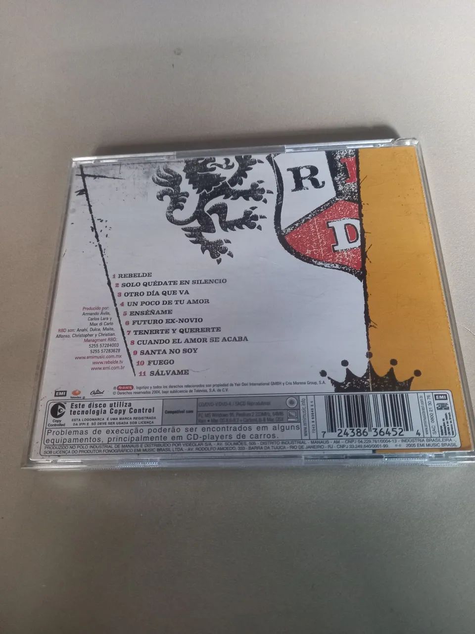 CD REBELDE EDIÇÃO EM ESPANHOL - Foto 2