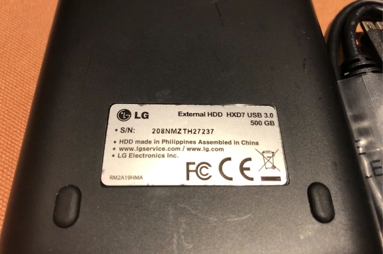 HD externo LG 500GB + cabo - Foto 2