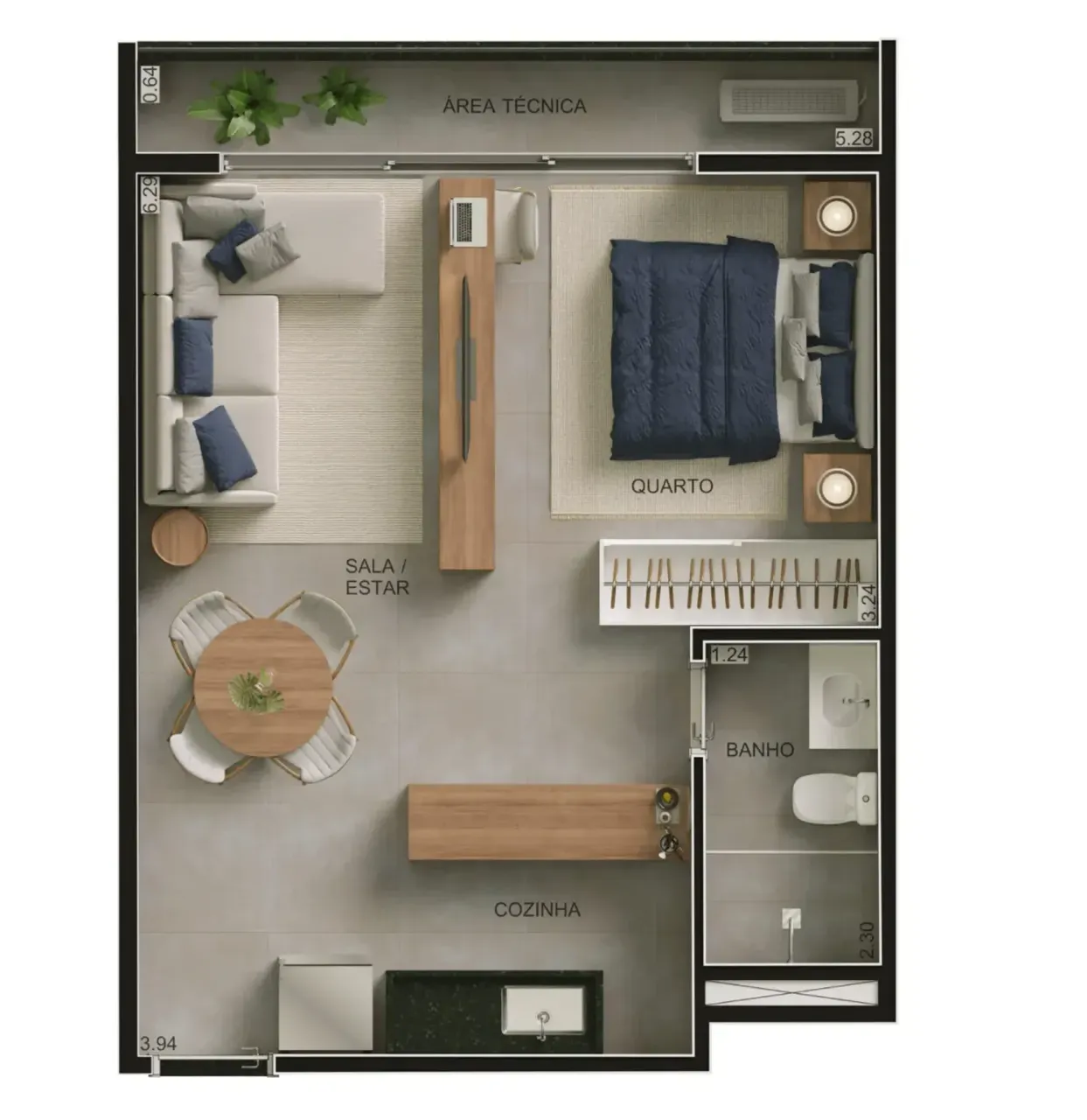 PLANTA 40m²