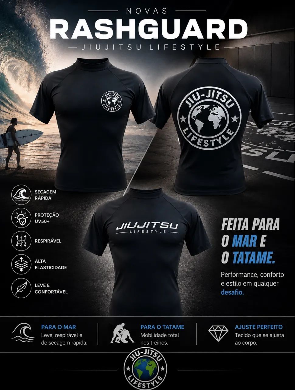 RashGuard Jiujitsu Lifestyle 