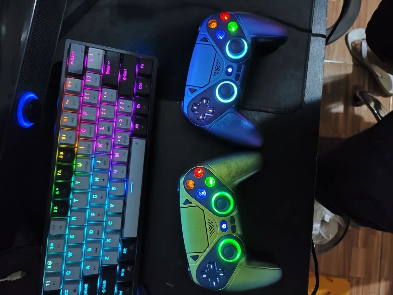 CONTROLE PS5 VERDE RGB - Foto 4