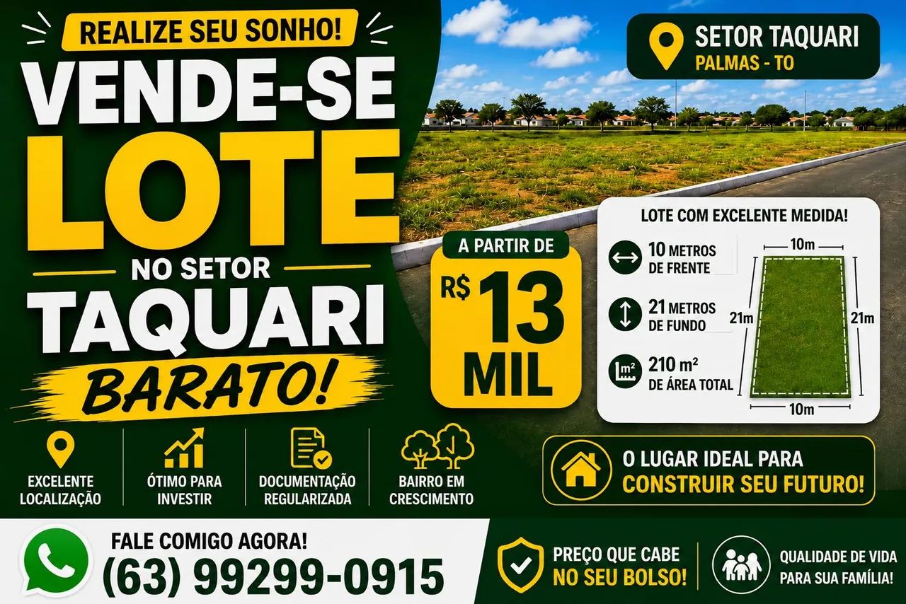 Vendo lote taquari 