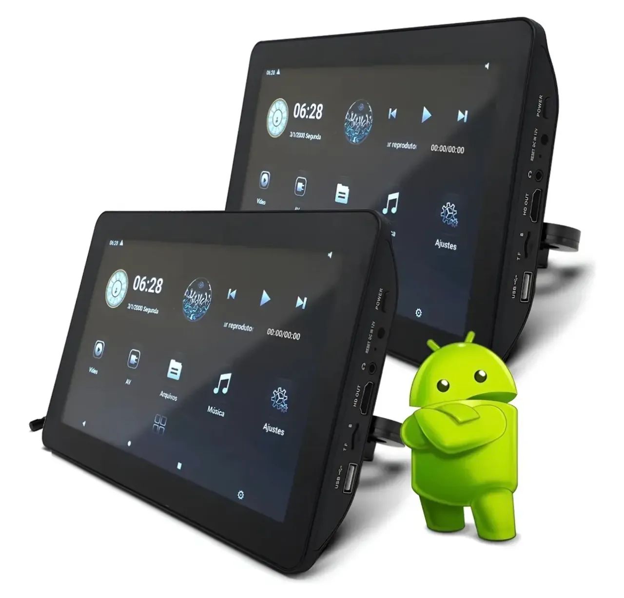 Par Telas P/ Encosto Android Touch Espelhamento Bluetooth 