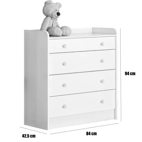 Cômoda de Bebê 4 gavetas - Promoção  - Foto 2