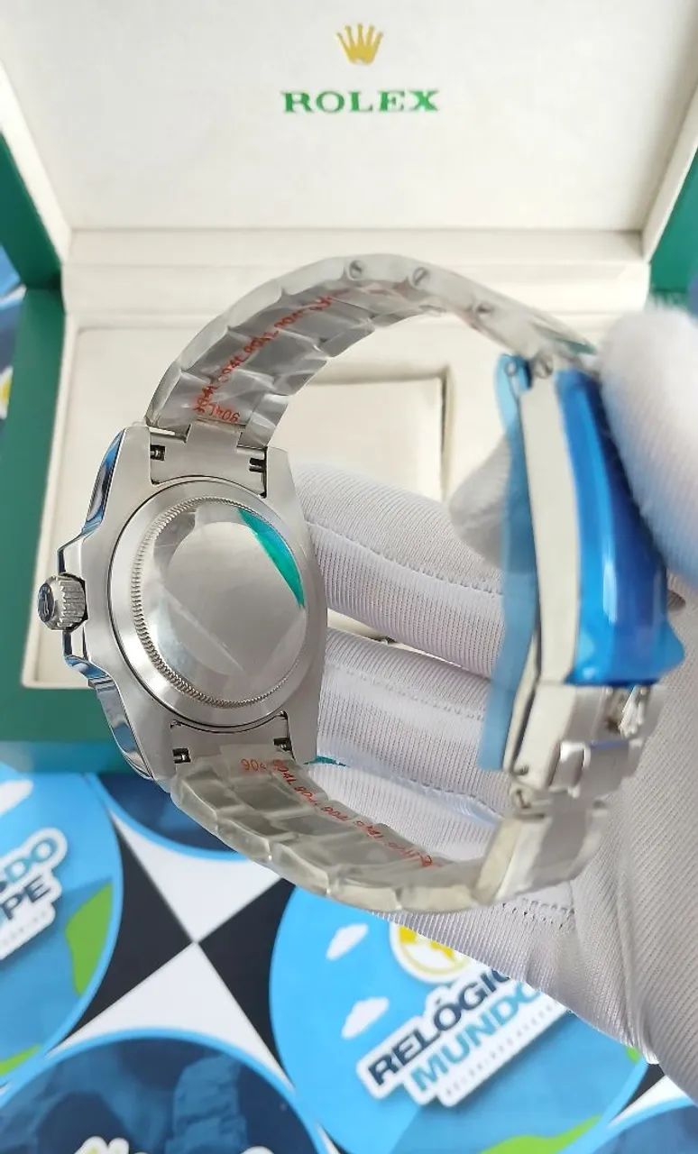 RELOGIO SUBMARINER ALL BLUE SMURF - Foto 5