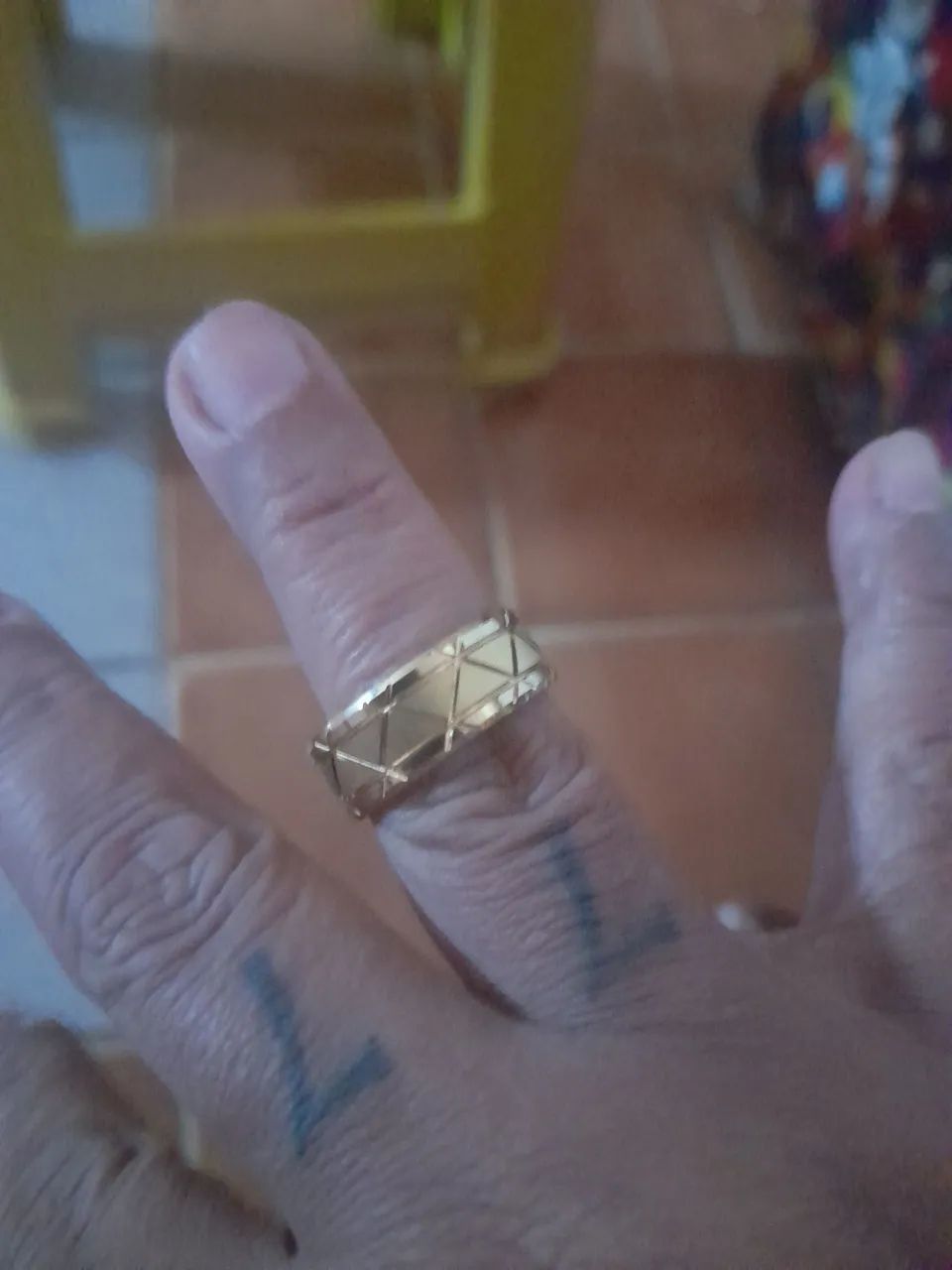 Aliança de tungstênio com 8 banhos de ouro 18 número 20 - Foto 2