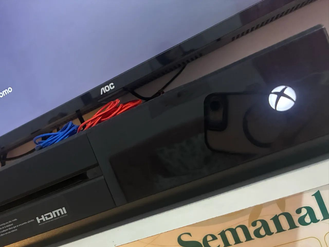 XBOX ONE FAT 500 GB COM CONTROLE E 2 JOGOS: RDR II E GTA V - Foto 4