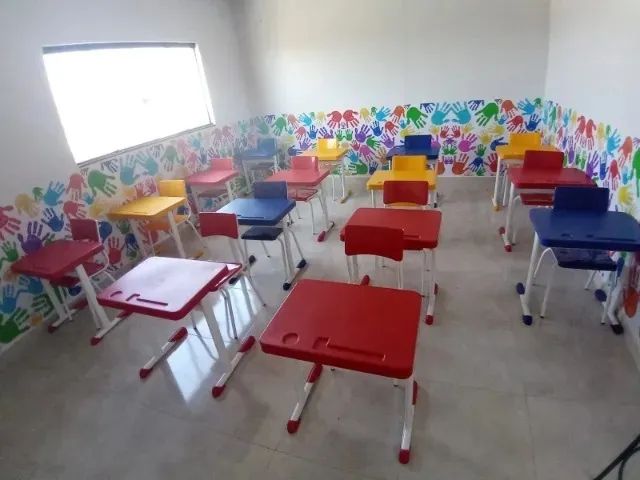 conjunto escolar infantil mesa cadeira 