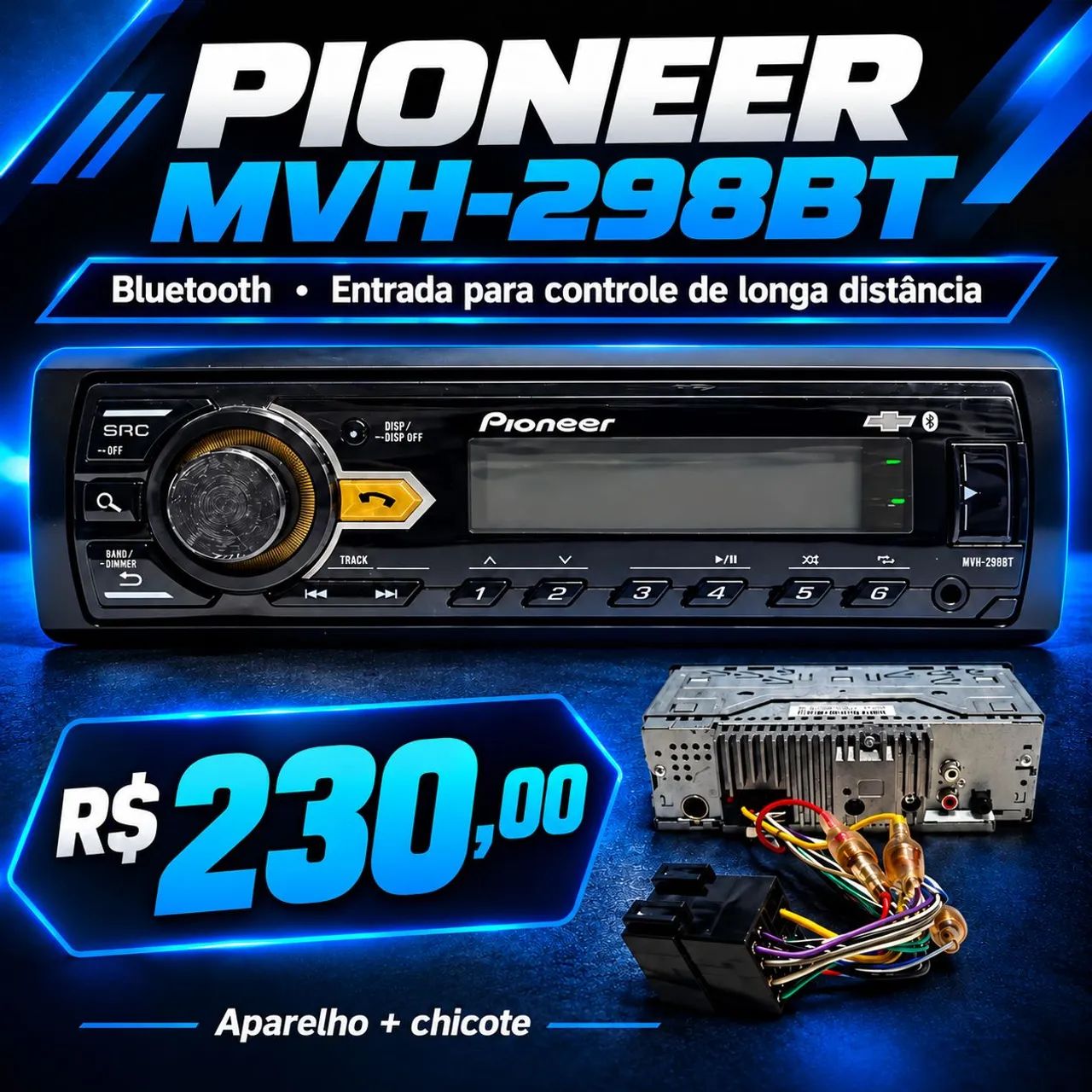 Vendo toca CD Pioneer com bluetooth 