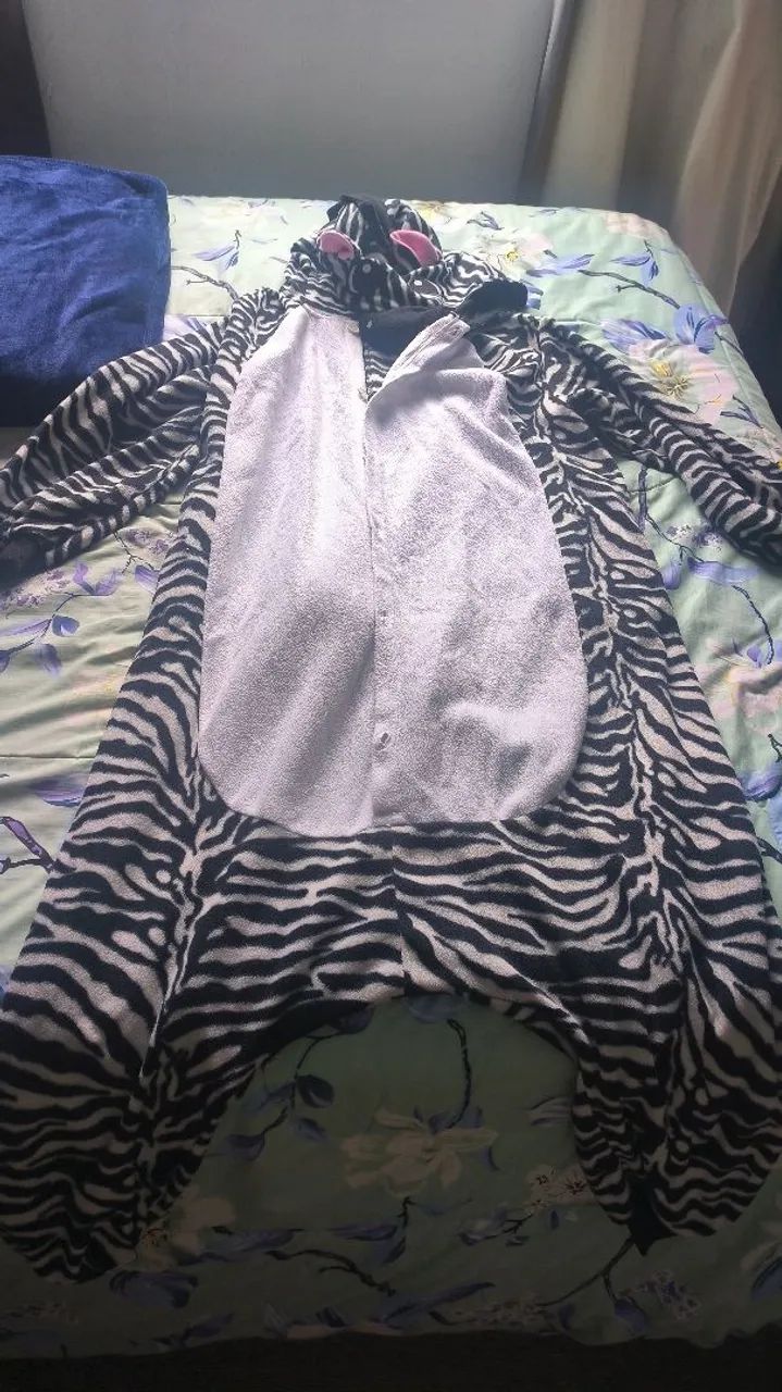 Pijama macacão de zebra - Foto 4