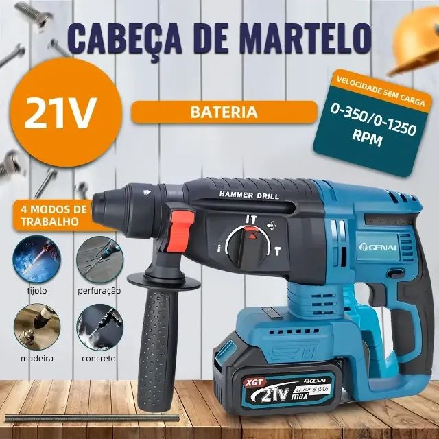 Kit Chave de Impacto Martelete Parafusadeira Esmerilhadeira 4