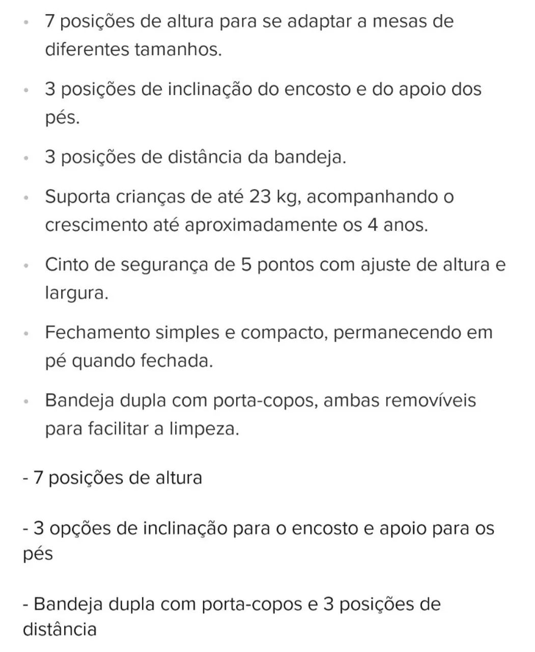 Cadeira Alimentação  - Foto 5
