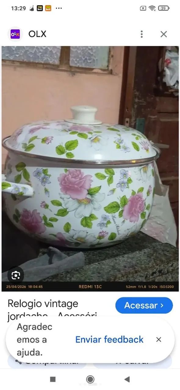Panela Retrô ou vintage, comumente apresentando desenhos de flores como rosas - Foto 3