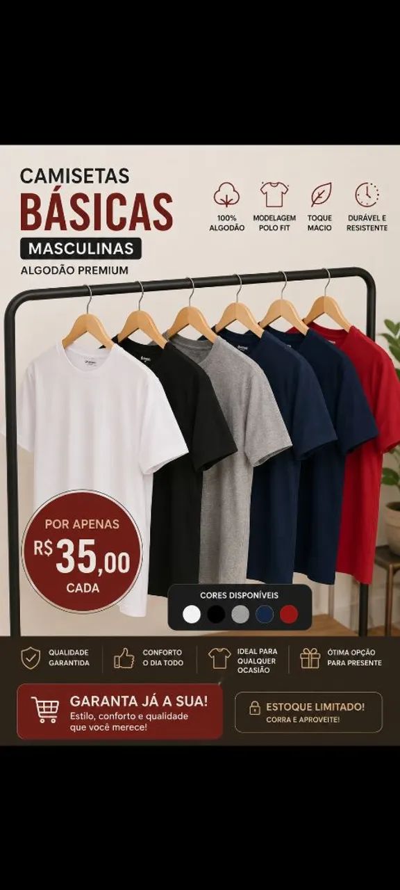 Camisas masculinas 