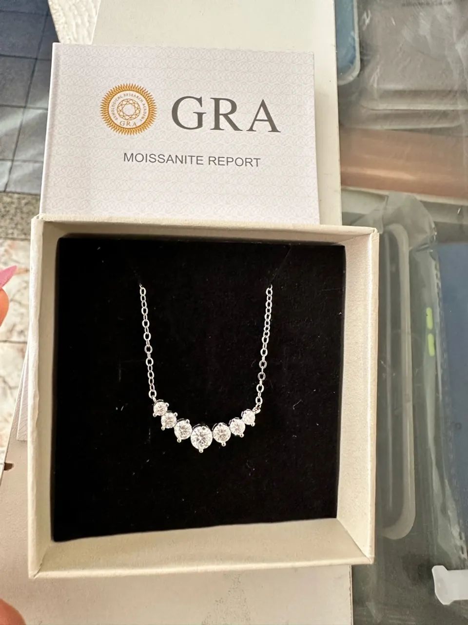 Colar de Moissanite prata 925