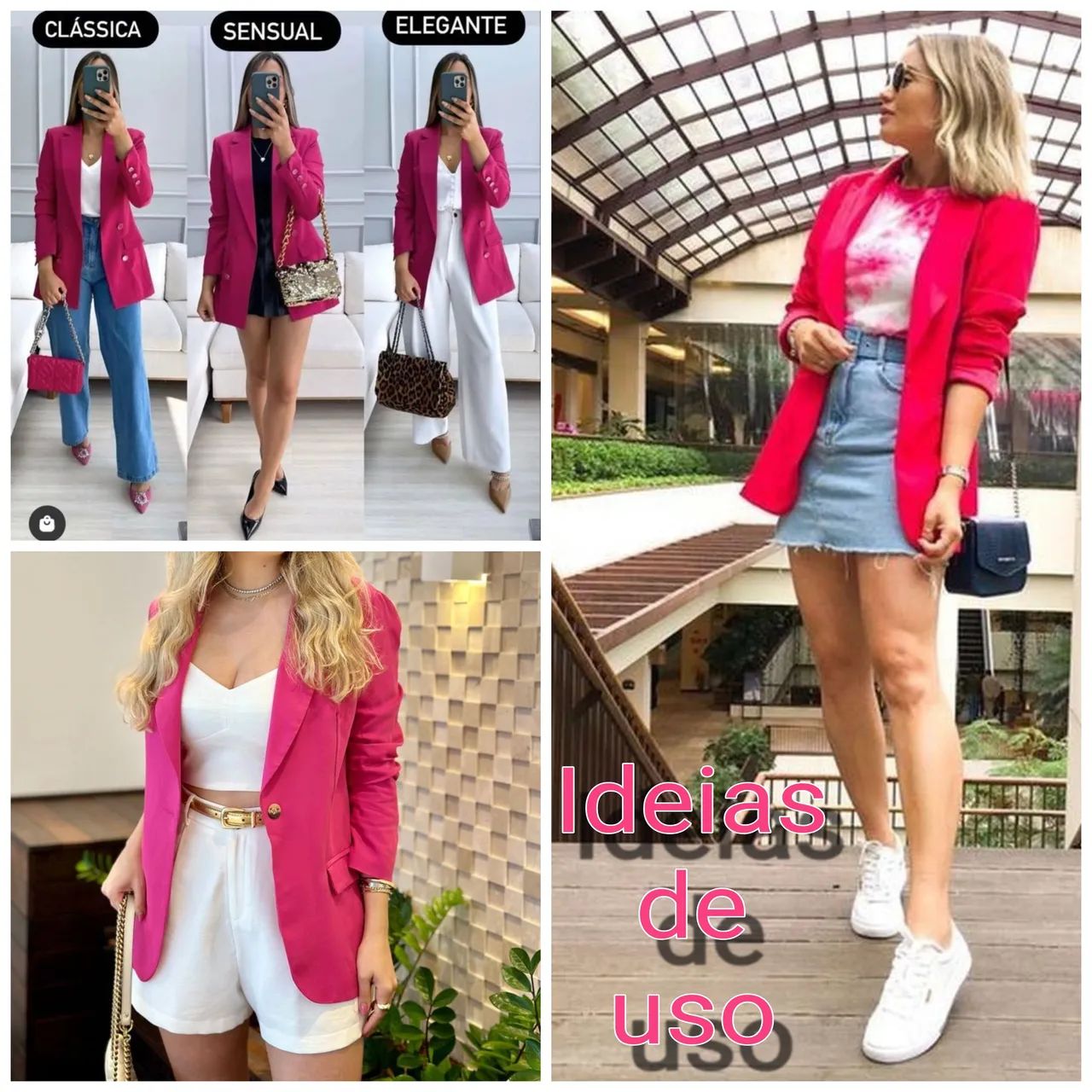 Blazer Pink Alfaiataria com Elastano P - Foto 5