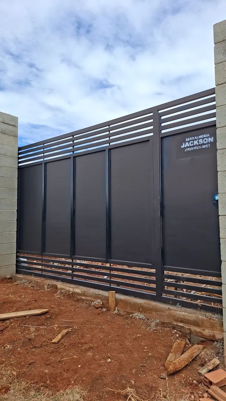 fabricamos portão basculante pegamos seu portão usado de entrada na fabricação de um novo - Foto 4