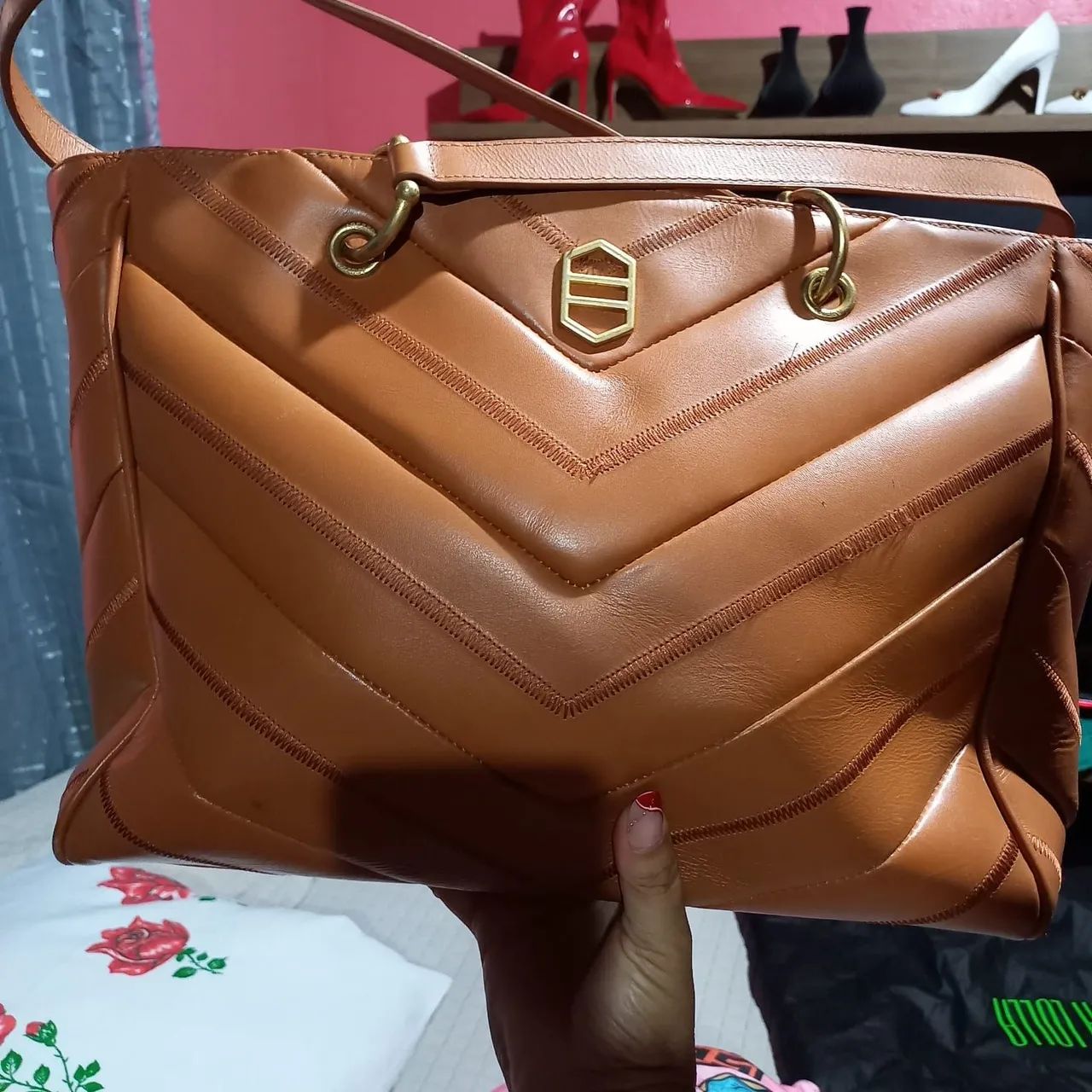 Bolsa couro legítimo  - Foto 3
