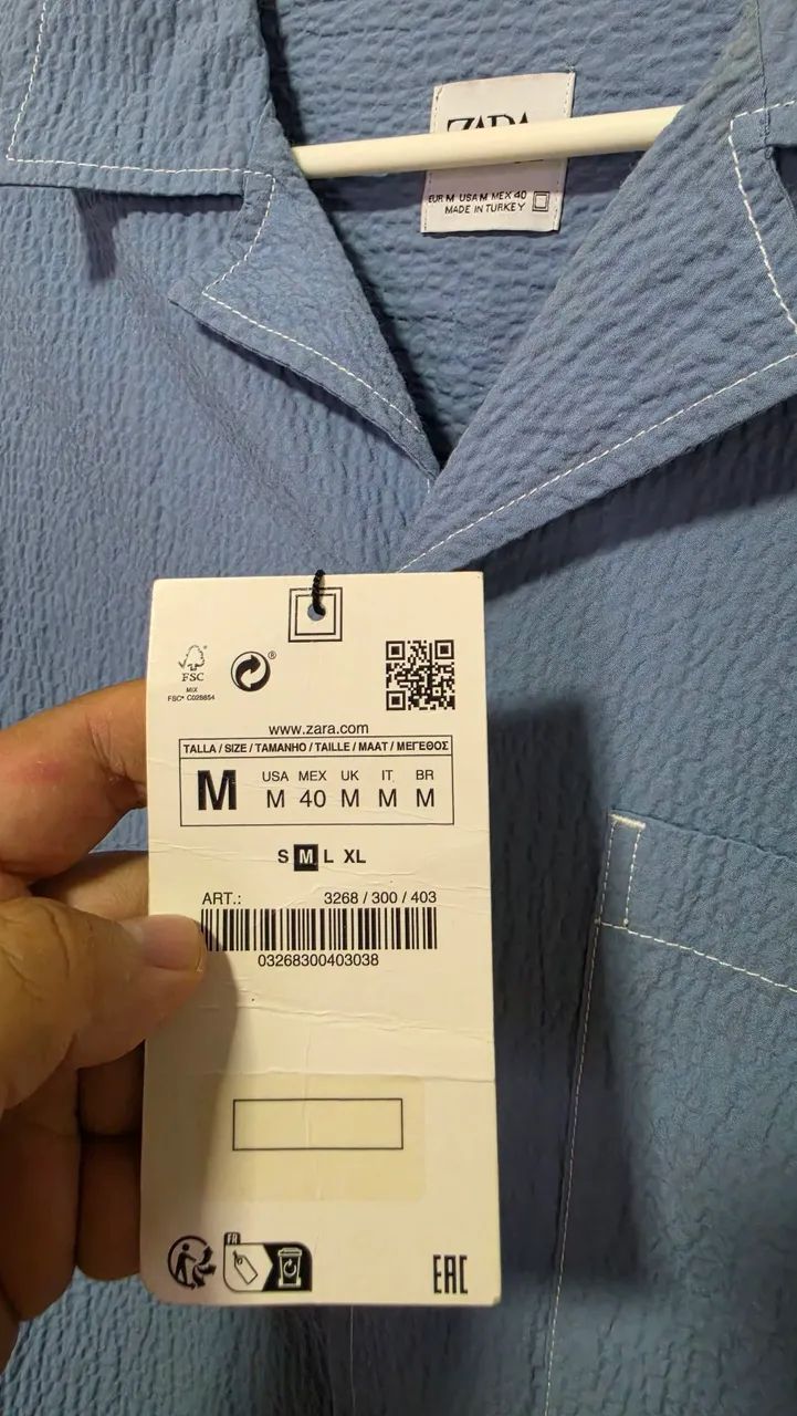 Camisa Zara original - tamanho M  - Foto 3