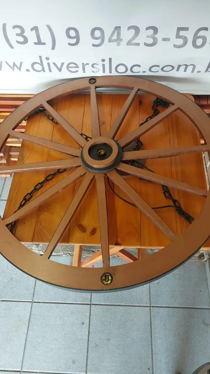 Lustre Roda De Carroça - Foto 3
