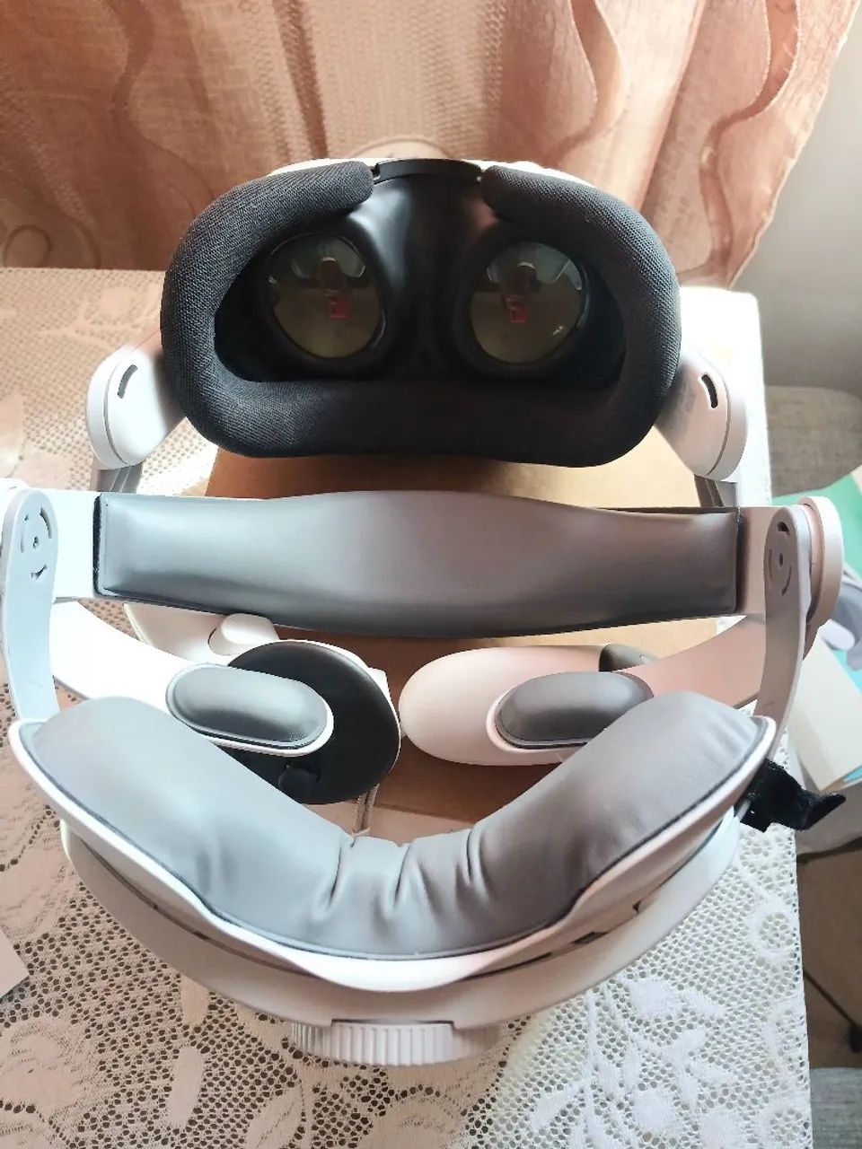 Óculos VR Meta Quest 3 + Suporte de Cabeça e Nuca Acolchoado +