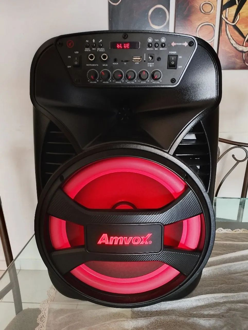 Amvox 480 watts caixa som amplificada acustica gradiente torre caixa som mini System som - Foto 2