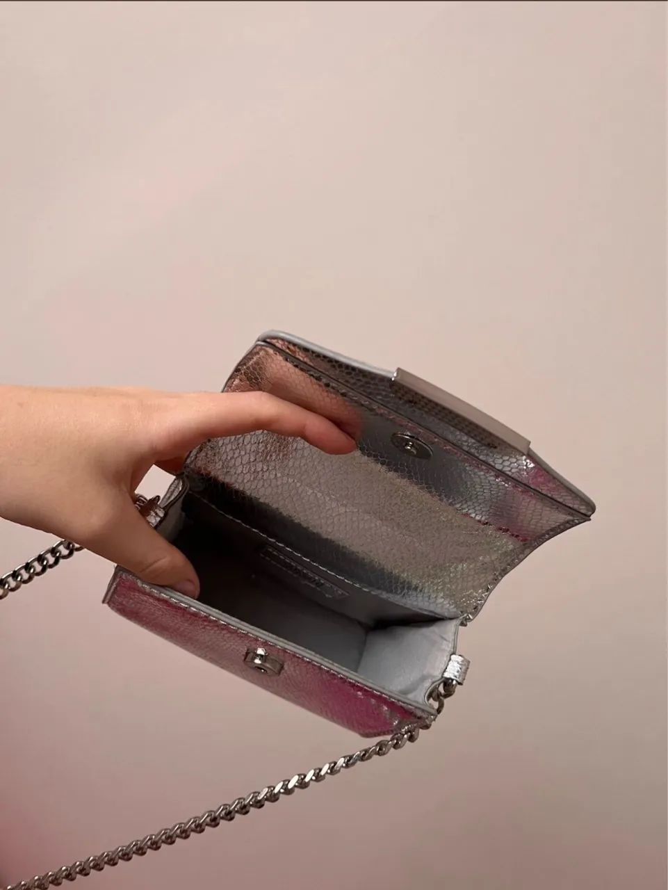 Bolsa prata Satinato - Foto 4
