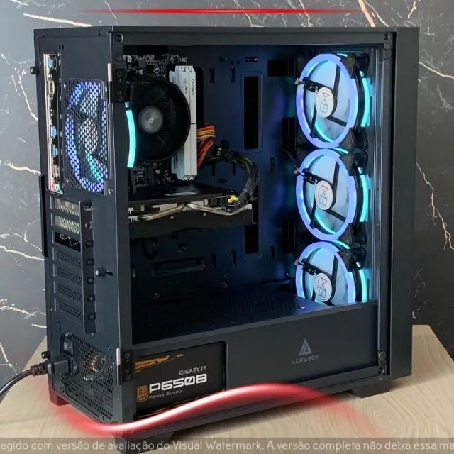 Computador Gamer Ryzen 3 4100, RX 580 8GB, 16GB RAM, SSD 120GB, HD 1TB, Gabinete Acegeek - Foto 3