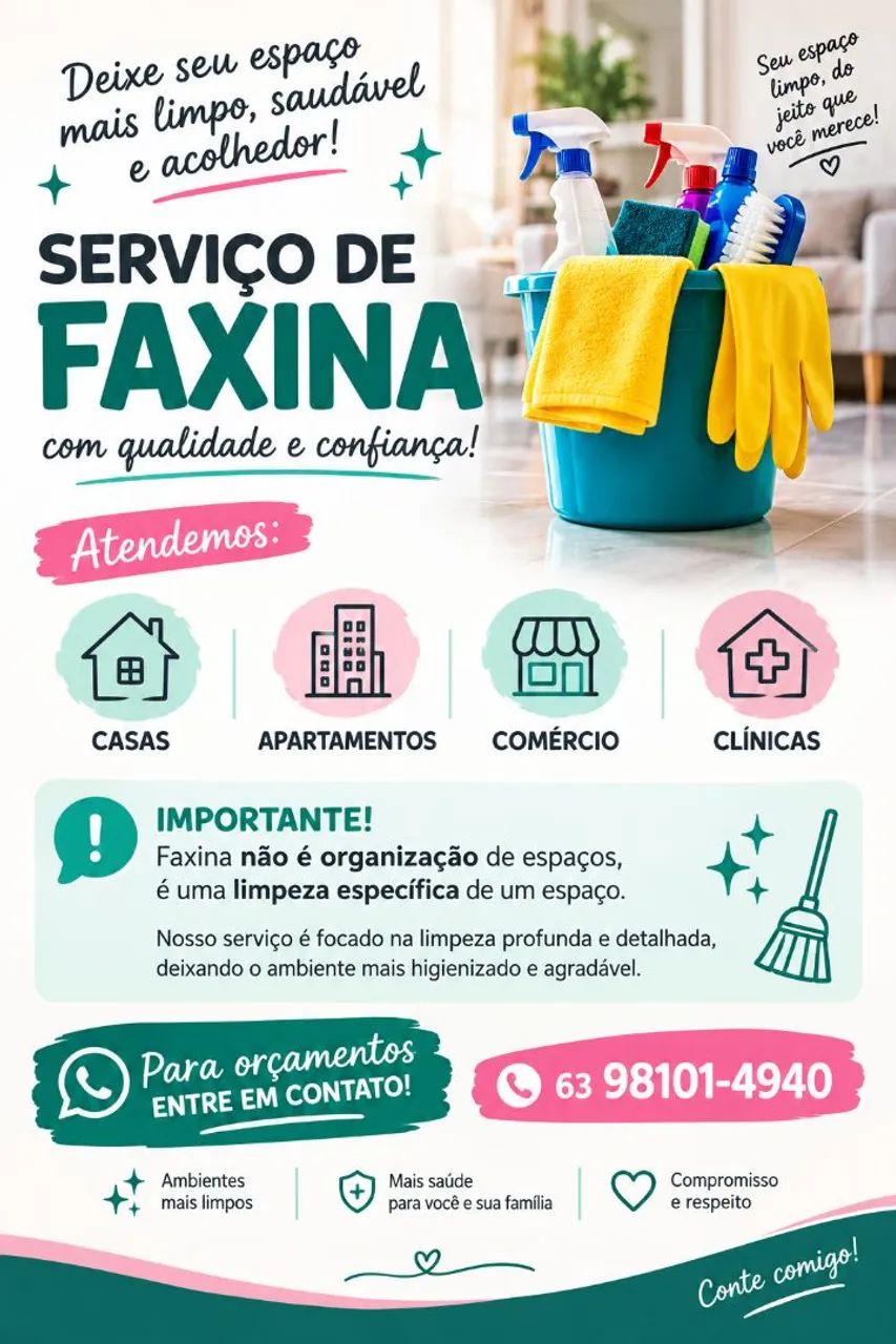 Faço faxina 