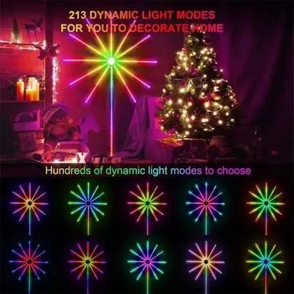 Fitas de led fogos de artificio com controle decorativo  - Foto 6