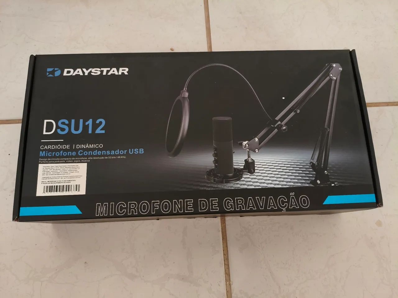 Microfone daystar DSU12 com suporte pra mesa 