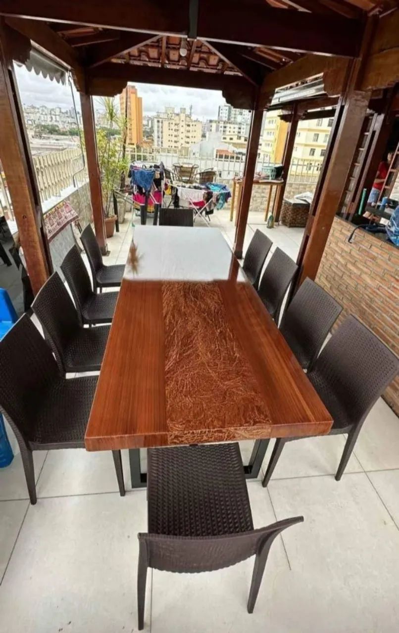 Mesa pedra de ardósia pintada  - Foto 2