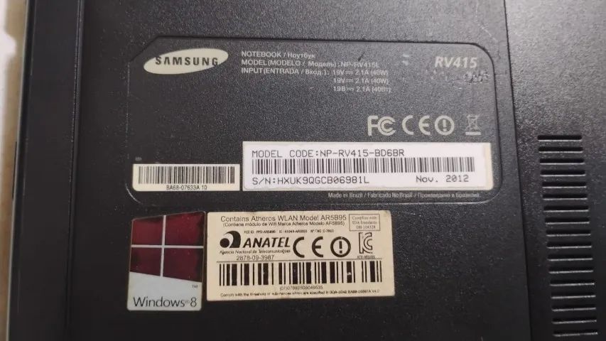 Nootbook Samsung, ano 2012, windows 8 - vendo - Foto 5