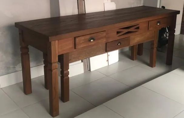 Conjunto Mesa de doces e Armário para Lembrancinhas em Madeira rústica- Desmontável 65060623463554121