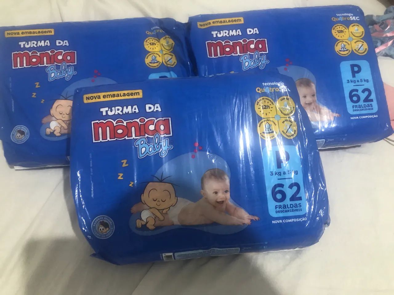 Fraldas descartáveis para bebê 