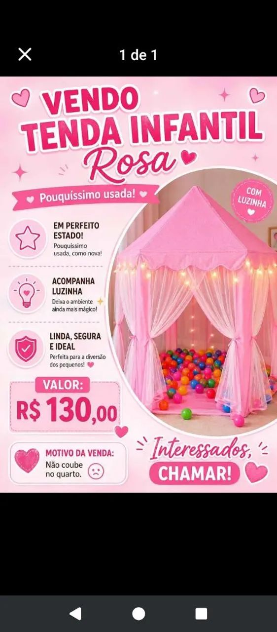 Tenda infantil 