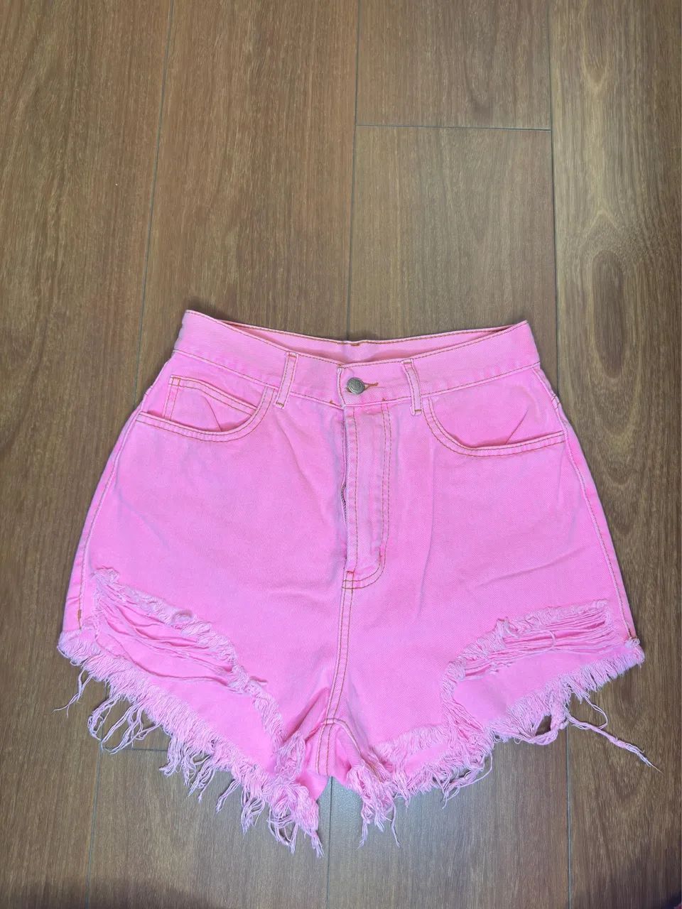 shorts jeans farm rosa 36 - Foto 2