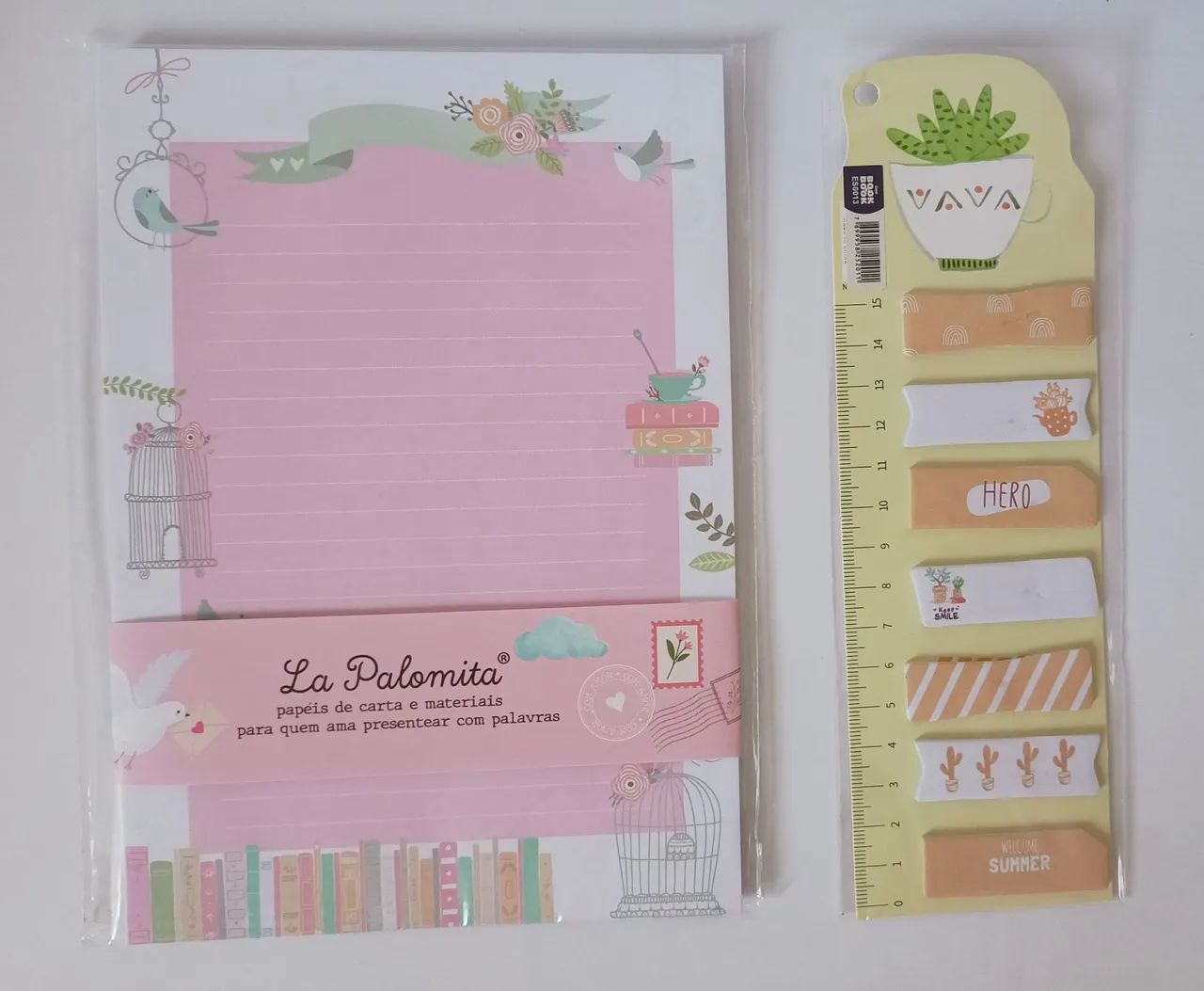 Kit de Papelaria Fofa com Tema de Flores e Plantas - Foto 2