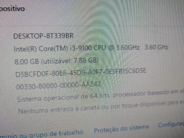 CORE I3 9100 COM 8 GIGAS M2 240 MVE - Foto 3
