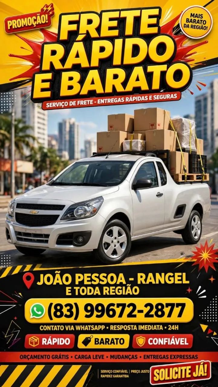Frete e mudança para tuda João pessoa 