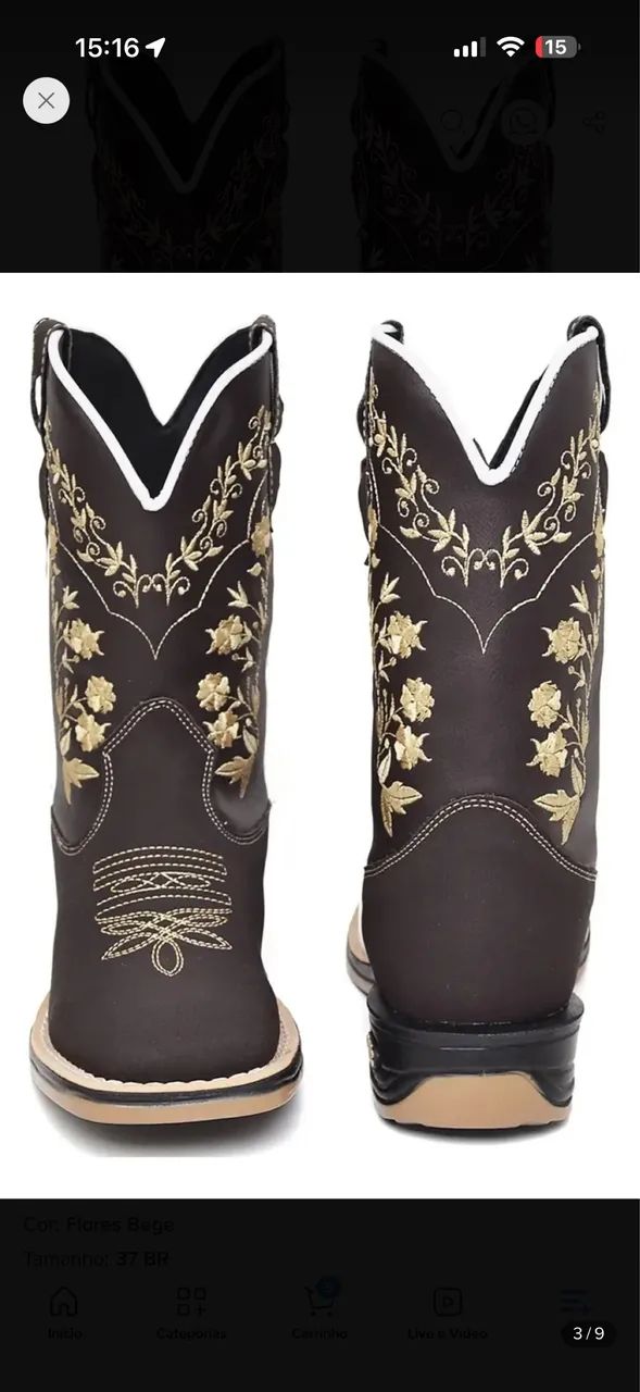 Bota texana feminina - Foto 2