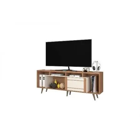 RACK ROMA 1P - CANELATO RUSTICO/NATURA OFF WHITE