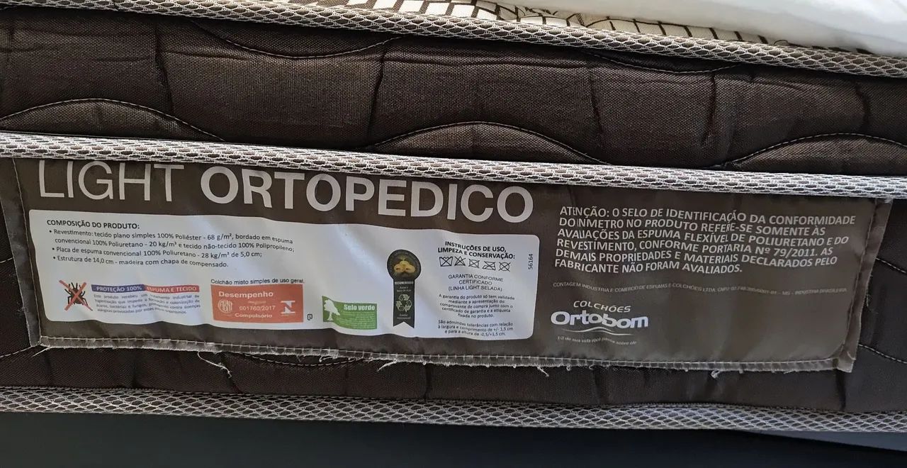 2 colchões solteiro Ortobom Light Ortopedico  - Foto 3