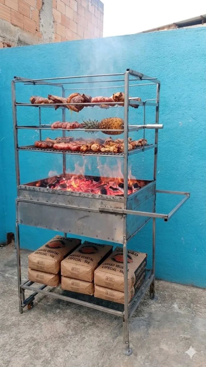 Churrasqueira em aço carbono totalmente desmontável  - Foto 2