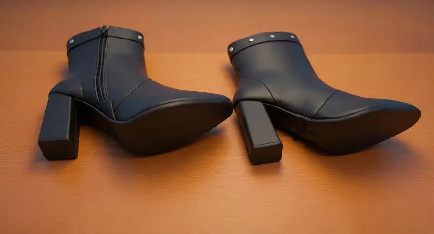 Bota de couro feminina  - Foto 3