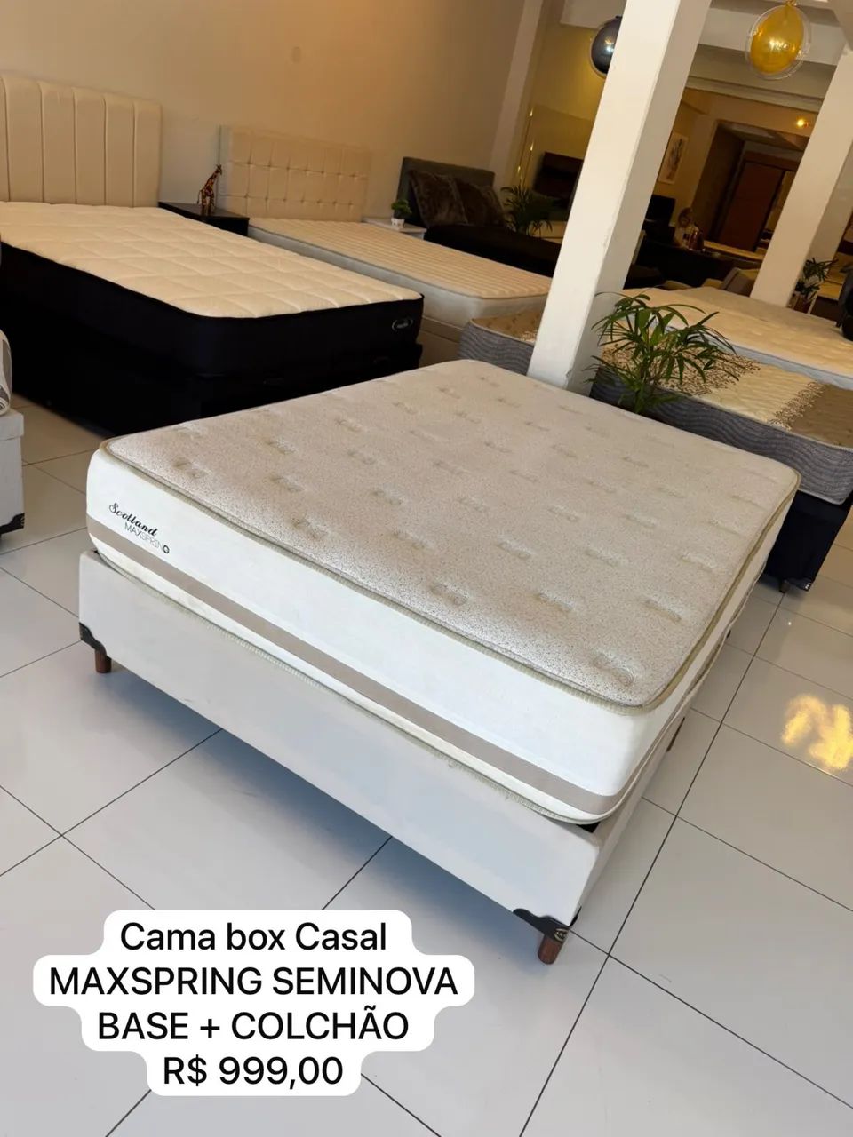 Cama Box Casal MAXSPRING SEMINOVA - ENTREGO 