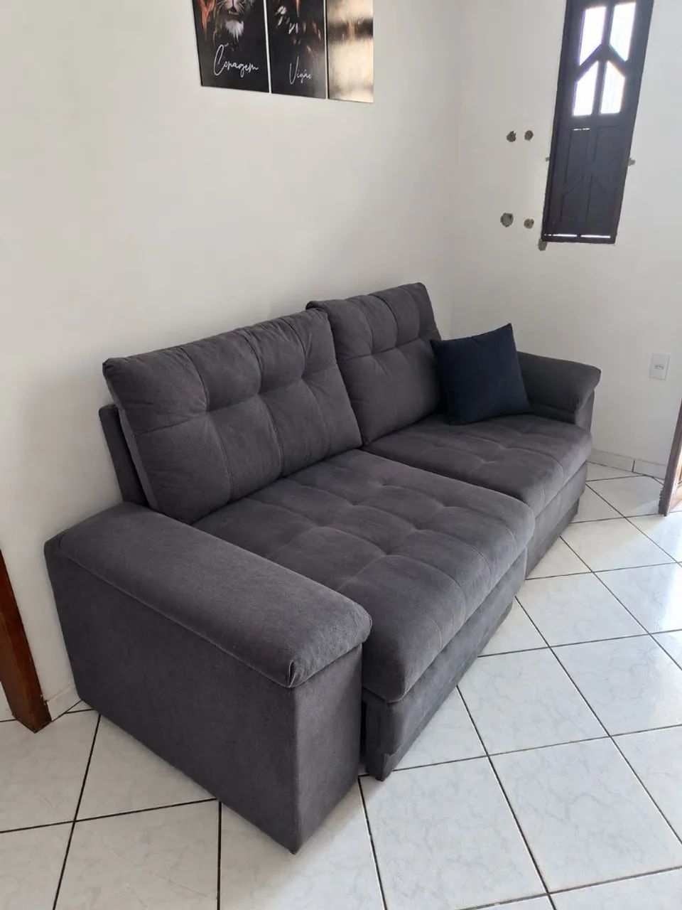 Sofá retrátil e reclinável 