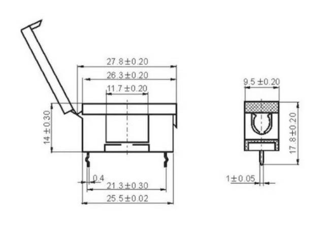 COD-CP209 Kit 2 Unidades Bloco Porta Fusivel De Vidro Blx-a 5x20mm 15a 125v Arduino Aut - Foto 3