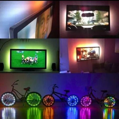 Fita De Led 5050 5mts Super Luz Branco Frio 300 Leds 24W 12V - Foto 6